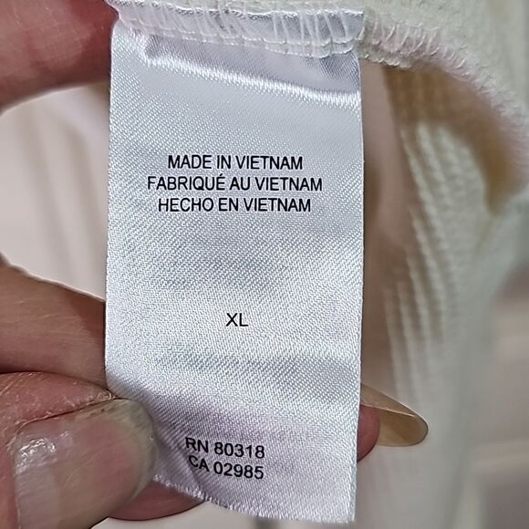 Lucky Brand Top Scoop Neck White Size XL Oversized NWT - Picture 7 of 8